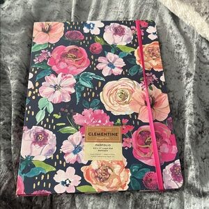 Clementine pink & blue floral Padfolio Notes legal pad